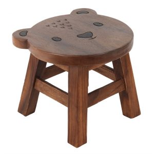 26cm Children Wooden Bear Stool