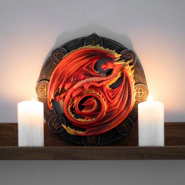 Beltane Dragon Resin Wall Plaque By Anne Stokes 2
