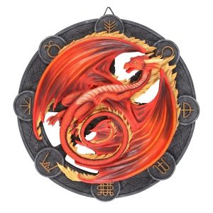Beltane Dragon Resin Wall Plaque By Anne Stokes 5
