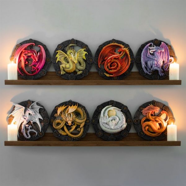 Beltane Dragon Resin Wall Plaque By Anne Stokes