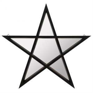 Black Framed Pentagram Mirror 3