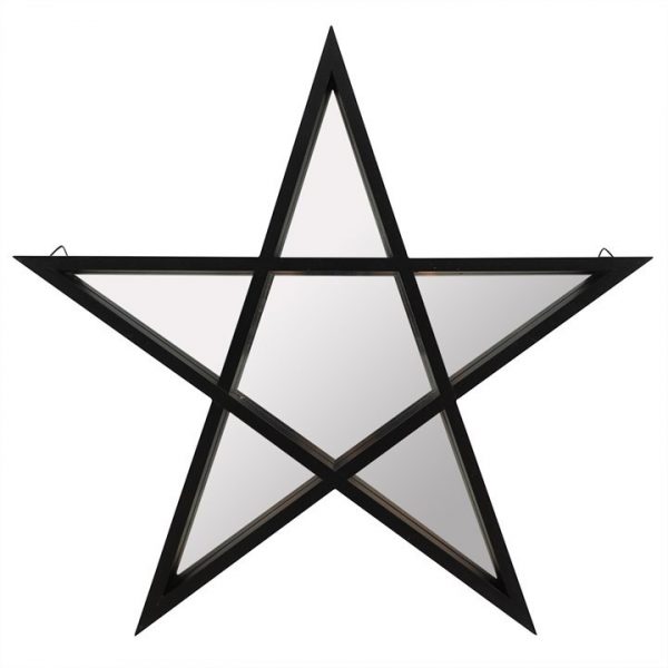 Black Framed Pentagram Mirror 3