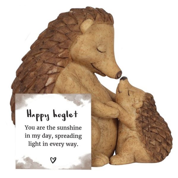 Happy Hoglet Mother And Baby Hedgehog Ornament 2
