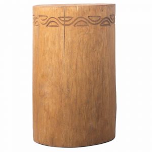 Tribal Stool/Table - Albasia Wood - Natural: Add Artisanal Elegance to Your Home Decor