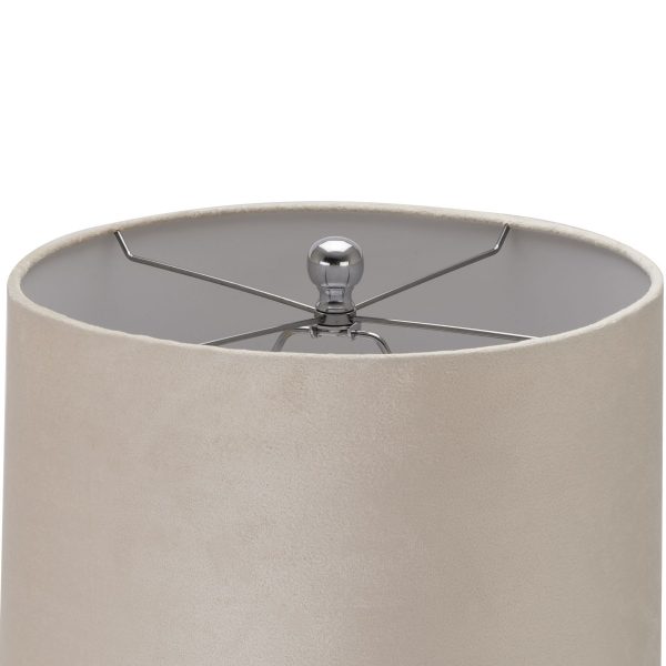 Alberta Metallic Glass Lamp With Velvet Shade 3
