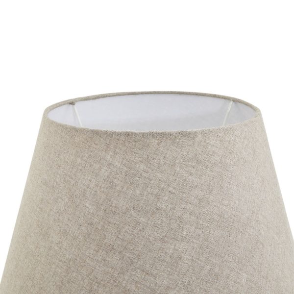 Amalfi Grey Candlestick Table Lamp With Linen Shade 3