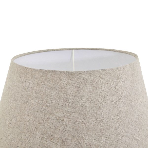 Amalfi Grey Pillar Table Lamp With Linen Shade 3