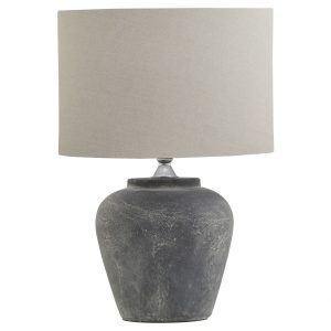 Amalfi Grey Table Lamp With Linen Shade 5