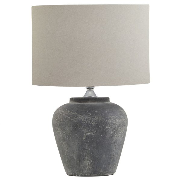 Amalfi Grey Table Lamp With Linen Shade 5