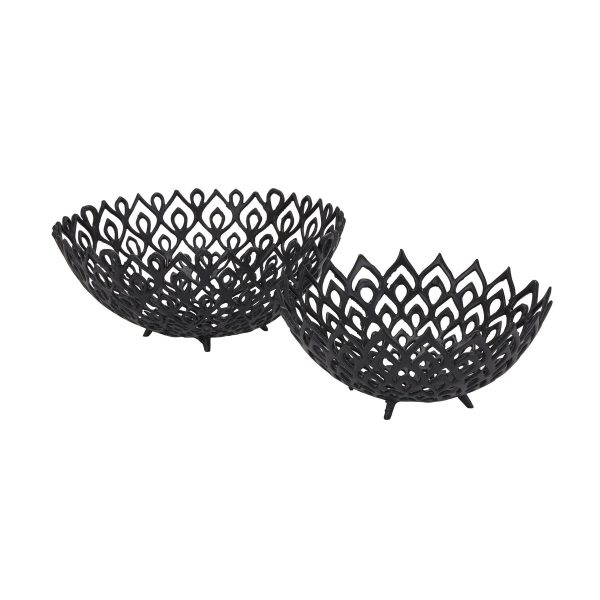 Black Cast Large Lattice Bowl 2