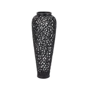 Black Cast Lattice Vase 5