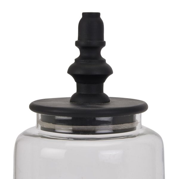 Black Finial Tall Glass Canister 3