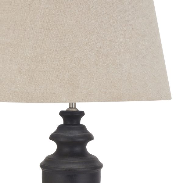 Delaney Collection Grey Urn Lamp With Linen Shade 4