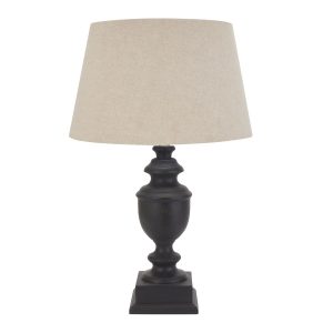Delaney Collection Grey Urn Lamp With Linen Shade 5