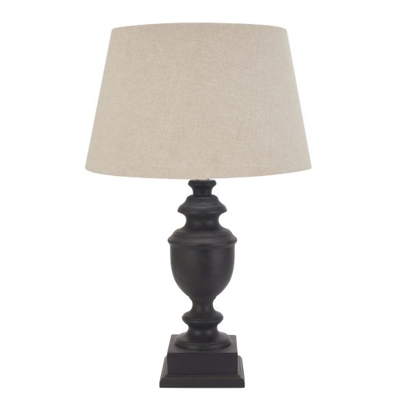 Delaney Collection Grey Urn Lamp With Linen Shade 5