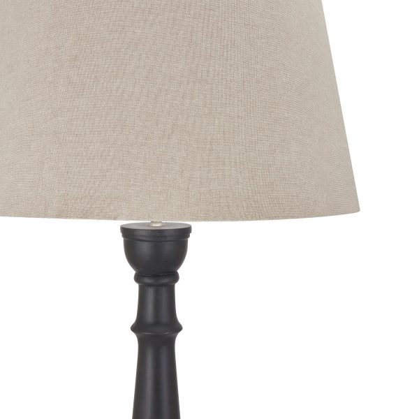 Delaney Grey Droplet Floor Lamp With Linen Shade 4