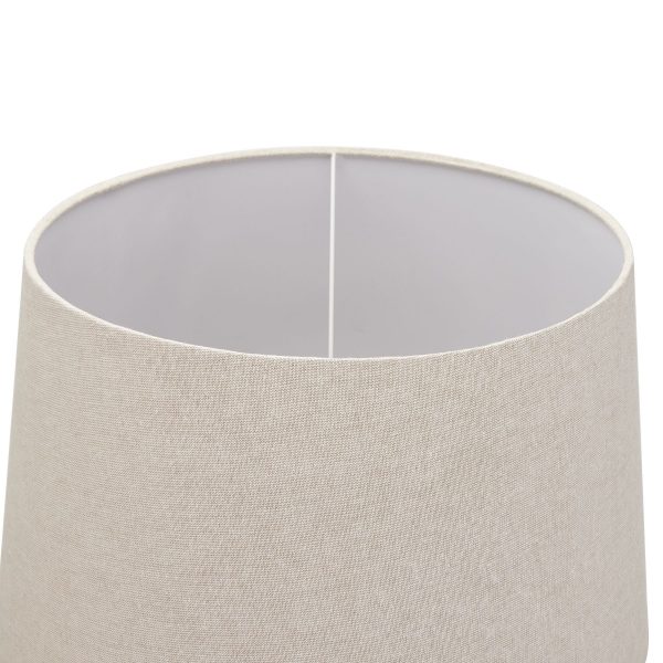 Delaney Natural Wash Fluted Lamp With Linen Shade 3