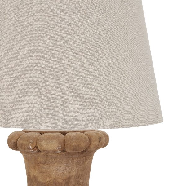 Delaney Natural Wash Fluted Lamp With Linen Shade 4