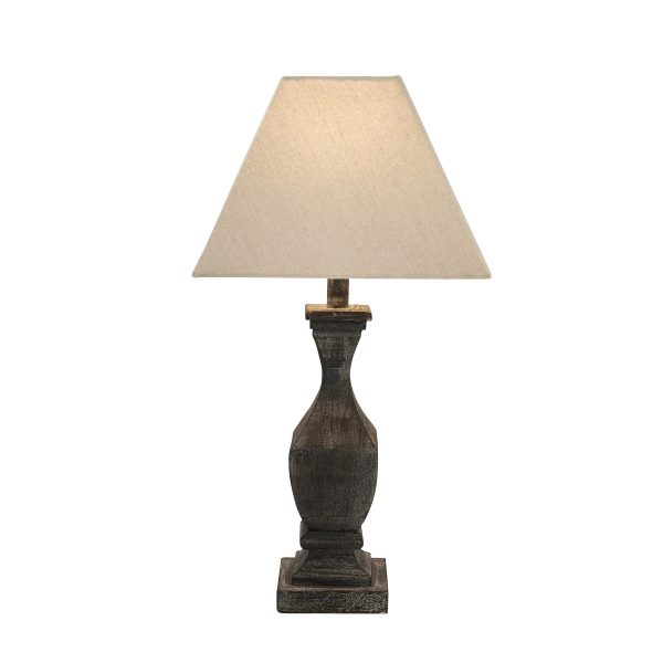 Incia Fluted Wooden Table Lamp 4