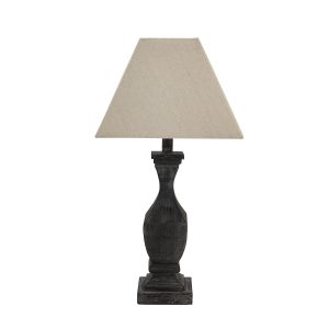 Incia Fluted Wooden Table Lamp 5