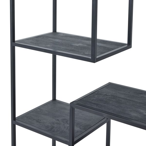 Large Black Multi Shelf Unit 3