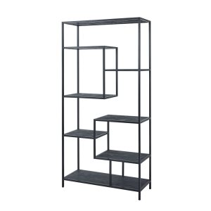 Large Black Multi Shelf Unit 4