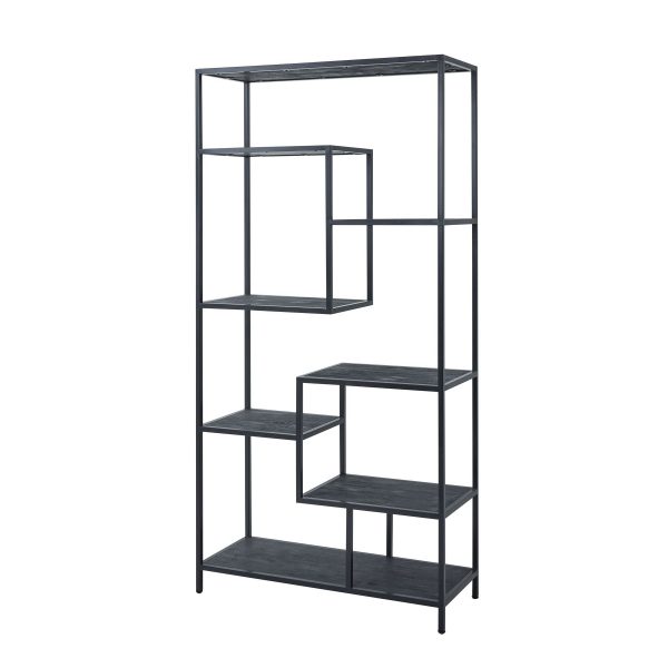 Large Black Multi Shelf Unit 4