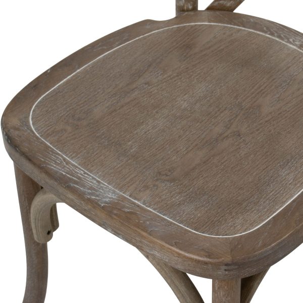 Light Oak Cross Back Dining Chair 2