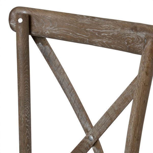 Light Oak Cross Back Dining Chair 3