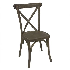 Light Oak Cross Back Dining Chair 4
