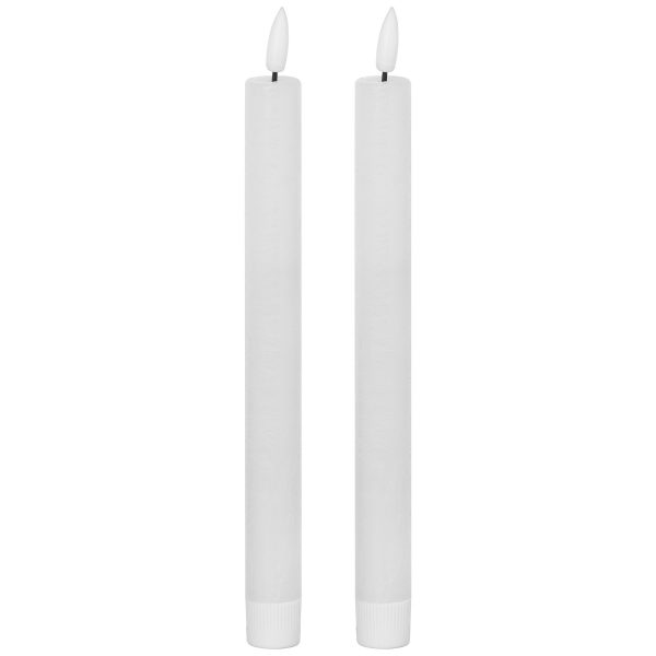 Luxe Collection Natural Glow S 2 White Led Dinner Candles 3