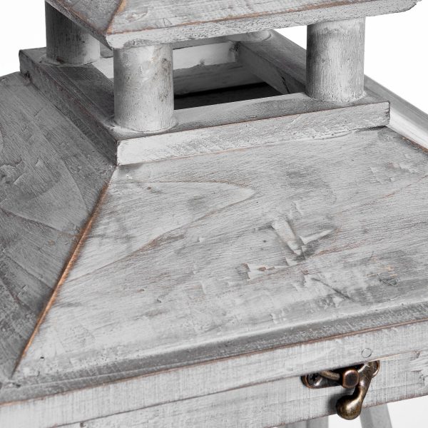 Set Of Three Wooden Lanterns With Traditional Cross Section 2