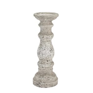 Small Stone Ceramic Column Candle Holder 3