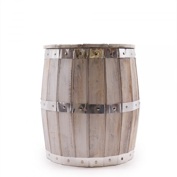 Beer Barrel Table - Whitewash - Image 2