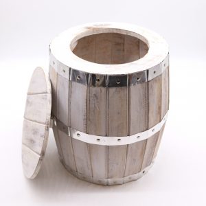 Beer Barrel Stool: Embrace Rustic Charm with Modern Versatility - Whitewash