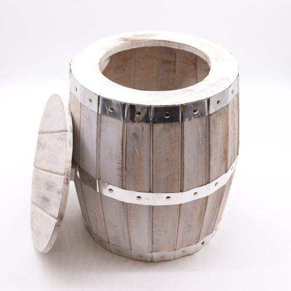 Beer Barrel Stool: Embrace Rustic Charm with Modern Versatility - Whitewash
