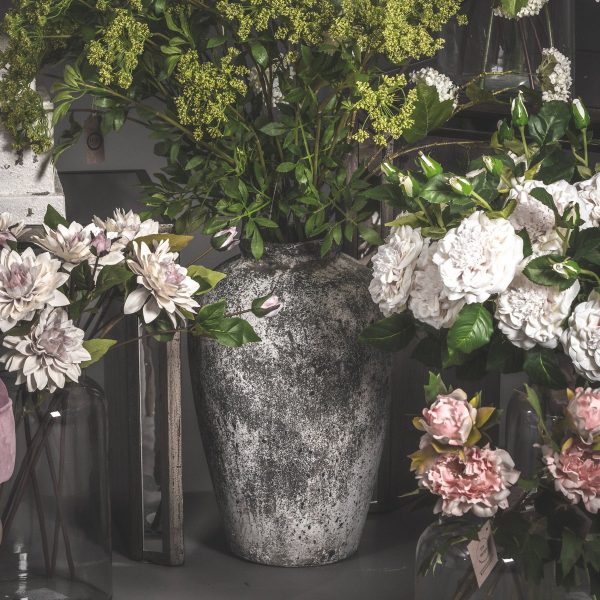 Aged Stone Tall Ceramic Vase 3