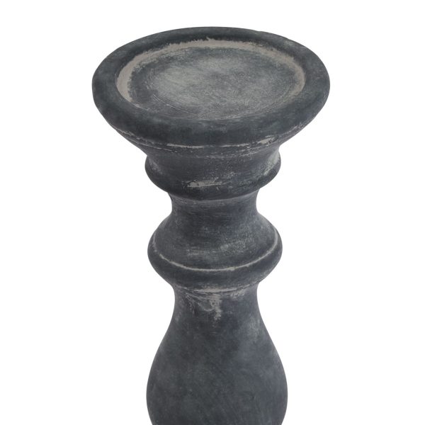 Amalfi Grey Column Candle Holder 3