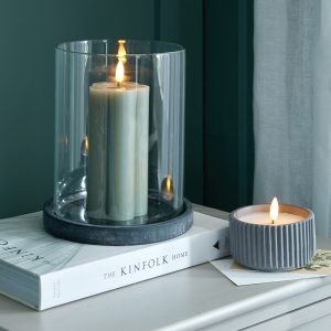 Amalfi Grey Large Hurricane Lantern 4