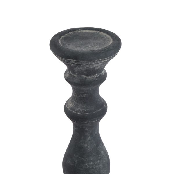 Amalfi Large Grey Column Candle Holder 2