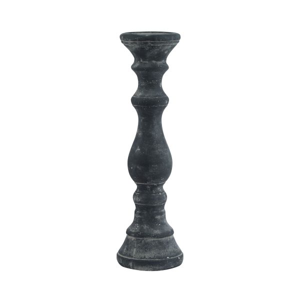 Amalfi Large Grey Column Candle Holder 3