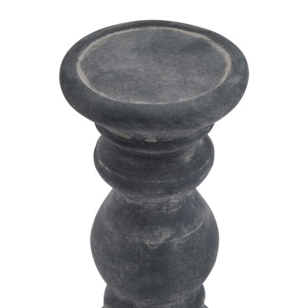 Amalfi Small Grey Column Candle Holder 2