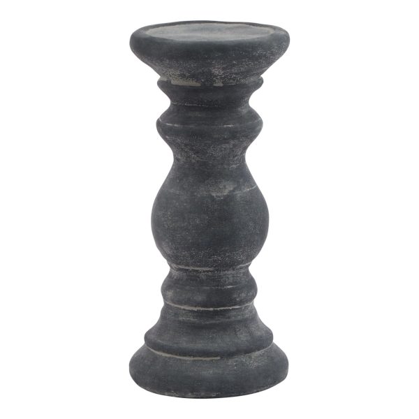 Amalfi Small Grey Column Candle Holder 3