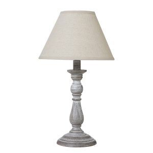 Augusta Column Table Lamp With Linen Shade 4