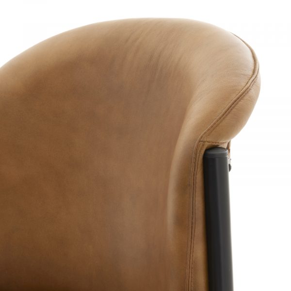 Billy Leather Curved Dining Chair 2
