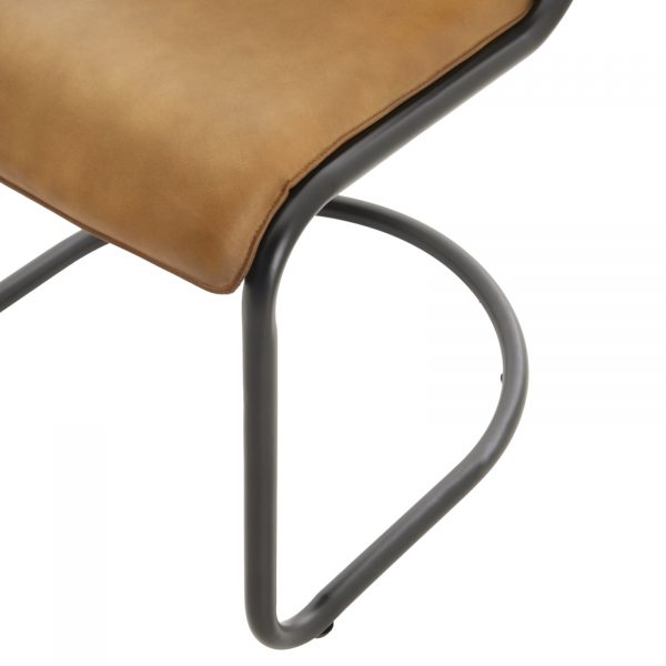 Billy Leather Curved Dining Chair 3