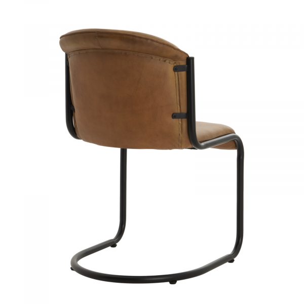 Billy Leather Curved Dining Chair 4