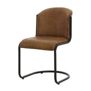 Billy Leather Curved Dining Chair 5
