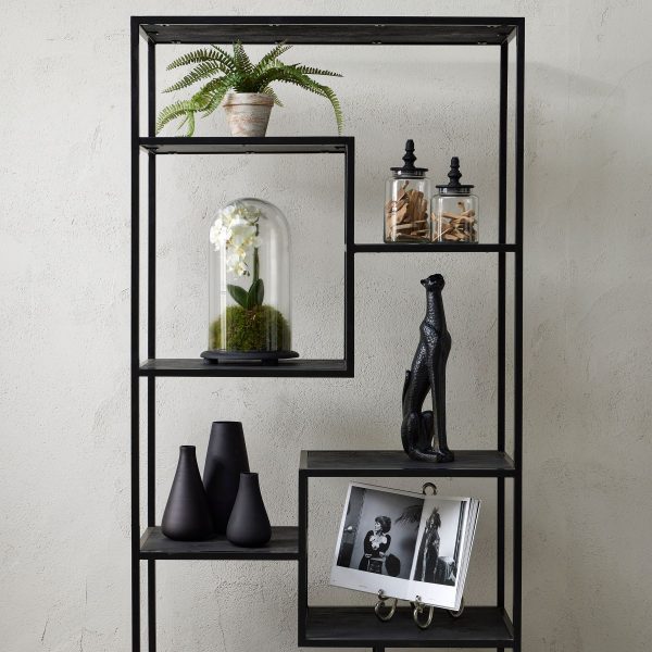 Black Tapered Tall Glass Vase 2