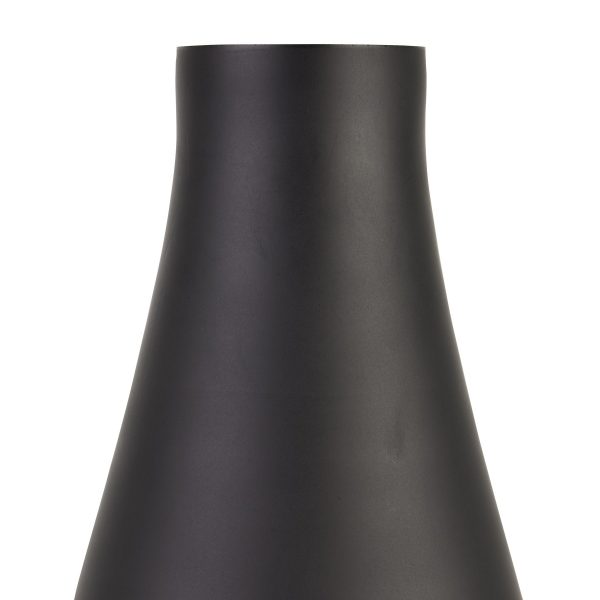 Black Tapered Tall Glass Vase 3